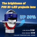 Комплект от 2бр. Bi-LED диодни лупи за вграждане във фарове с къси и дълги светлини 3 инча 130W 8000lm 12V +500% Яркост