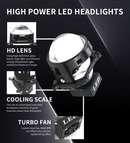 Комплект от 2бр. Bi-LED диодни лупи за вграждане във фарове с къси и дълги светлини 3 инча 120W 8000lm 12V +500% Яркост