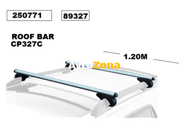 Багажник за автомобили БЕЗ надлъжни греди -89327 с 3 различни захвата -Алумин 120см - Avtozona