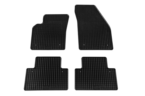 Гумени стелки Petex за Volvo V50 (2004–2012) – 4 части, черни