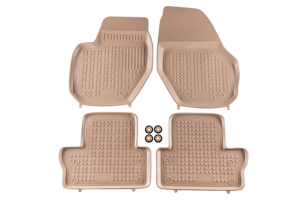 Гумени стелки Rezaw-Plast за Volvo V60 (2011–2018) – 4 части, бежови