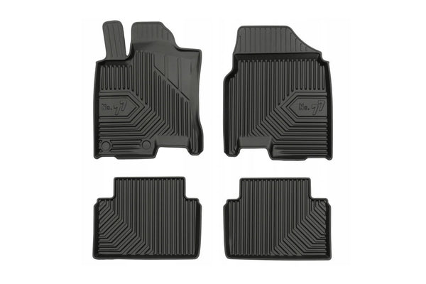 2.5D Гумени стелки Frogum №77 за Nissan Qashqai (2006–2013), 4 части, черни