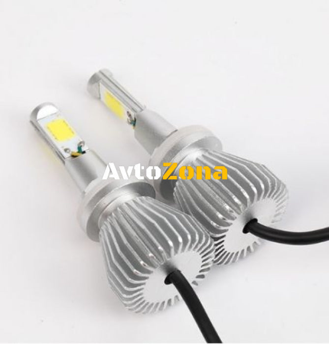 2бр. Комплект ЛЕД LED 24W 3000lm диодни Крушки H7 12V 24V - Avtozona