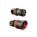 Овален накрайник за ауспух с червен акцент