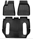 3D гумени стелки Frogum за Tesla Model X (2015+) 6-местен модел – 3 части, черни