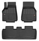 3D Гумени стелки Frogum за Tesla Model Y (2020+) – 3 части, черни, тип леген