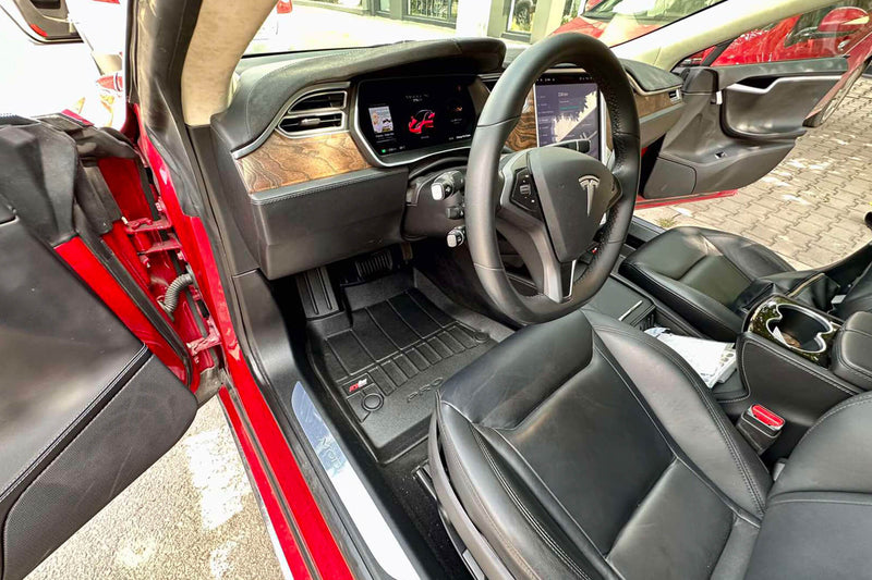 3D гумени стелки Frogum за Tesla Model S (2012-2021) – 3 части, черни