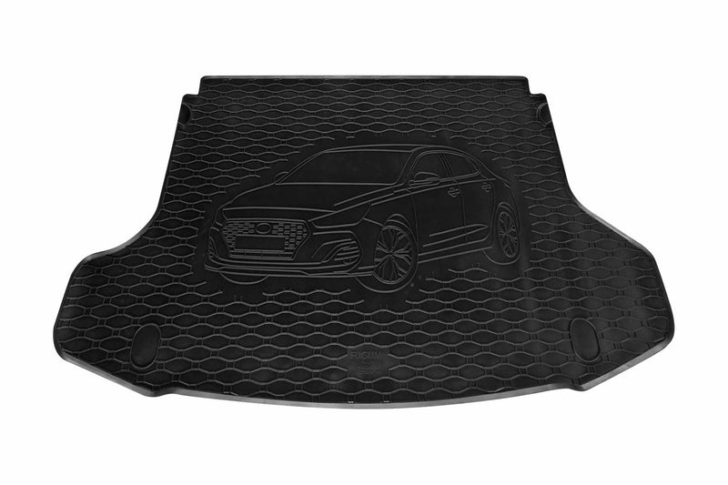 Гумена стелка за багажник Rigum за Hyundai i30 Fastback (2018+) с 3D щампа на автомобила