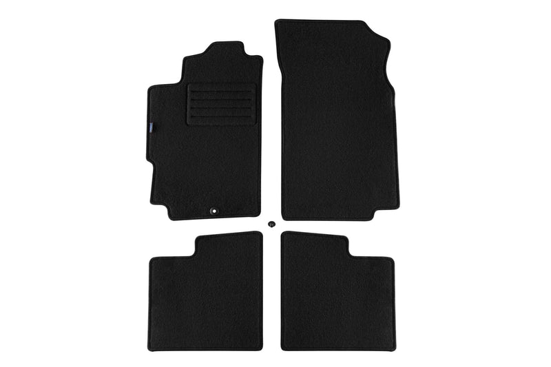 Мокетни стелки Petex за Peugeot 406 седан/купе/комби (1995–2005) Rex, 4 части, черни, захват B001