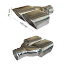 Двоен накрайник за ауспух - правоъгълен