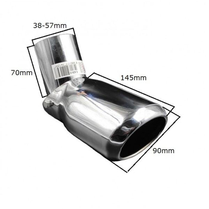 Накрайник за ауспух - Овален, никел