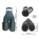 Двоен кръгъл накрайник за ауспух с черно покритие