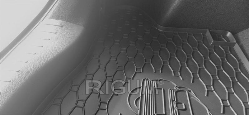 Гумена стелка за багажник Rigum за Honda Jazz Hybrid (2020+) с щампа на автомобила
