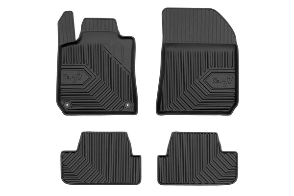2.5D Гумени стелки Frogum №77 за Peugeot 308 Хечбек (2013+), 4 части, Черни