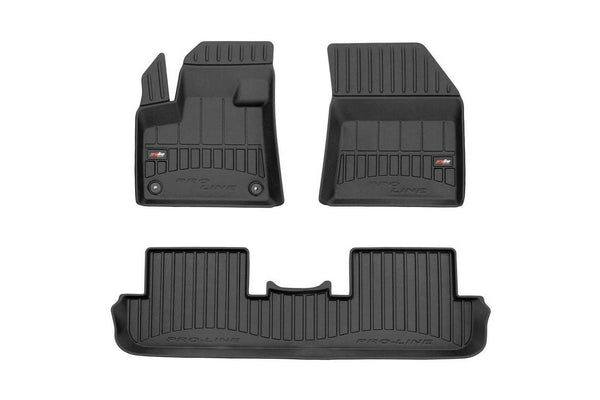 3D Гумени стелки Frogum за Peugeot 3008 (2016+) – 3 части, черни