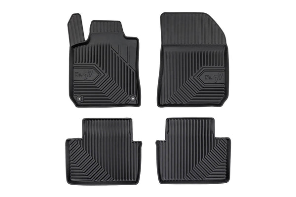 2.5D Гумени стелки Frogum №77 за Peugeot 308 (2013–2021), 4 части, Черни