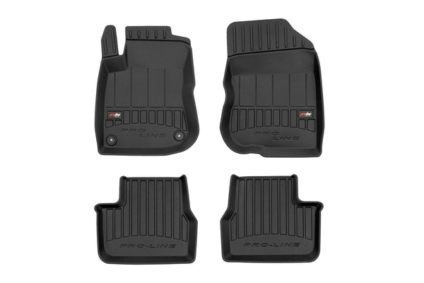 3D Гумени стелки Frogum за Peugeot 208 (2012–2019), 4 части, черни