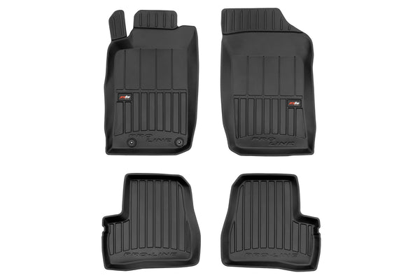 3D Гумени стелки Frogum за Peugeot 206 (1998–2012), 4 части, черни