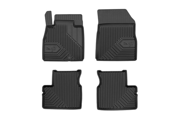2.5D Гумени стелки Frogum №77 за Nissan Micra K13 (2010–2016), 4 части, черни