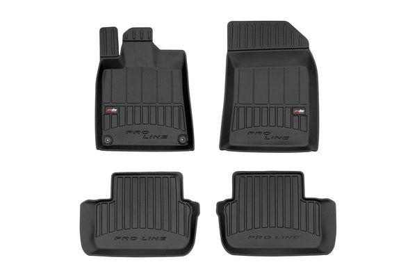 3D Гумени стелки Frogum за Peugeot 407 (2004–2011) – 4 части, ProLine серия, черни