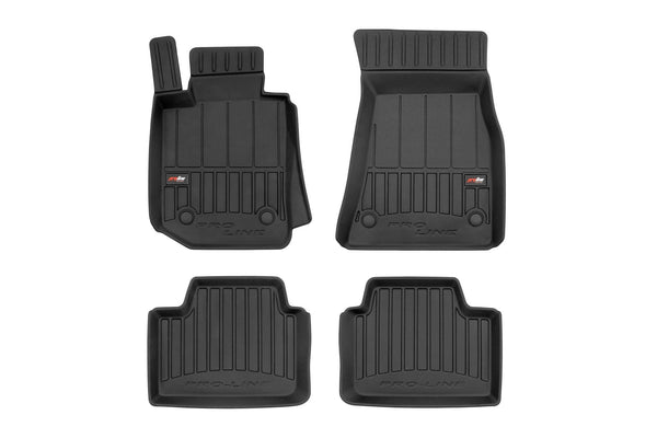 3D Гумени стелки Frogum за BMW Серия 3 G20, G21 (2018 +) и BMW Серия 4 G26 Gran Coupe (2021 +), 4 части – Черни