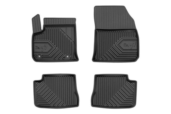 2.5D Гумени стелки Frogum №77 за Peugeot e-208 (2019+), 4 части, черни