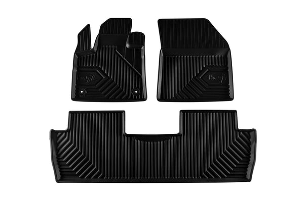 2.5D Гумени стелки Frogum модел №77 за Peugeot 5008 (2017 +), 3 части, черни