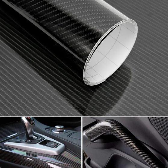 5D Декоративно автомобилно фолио 1.52 X 18M черен карбон BLACK CARBON - Avtozona
