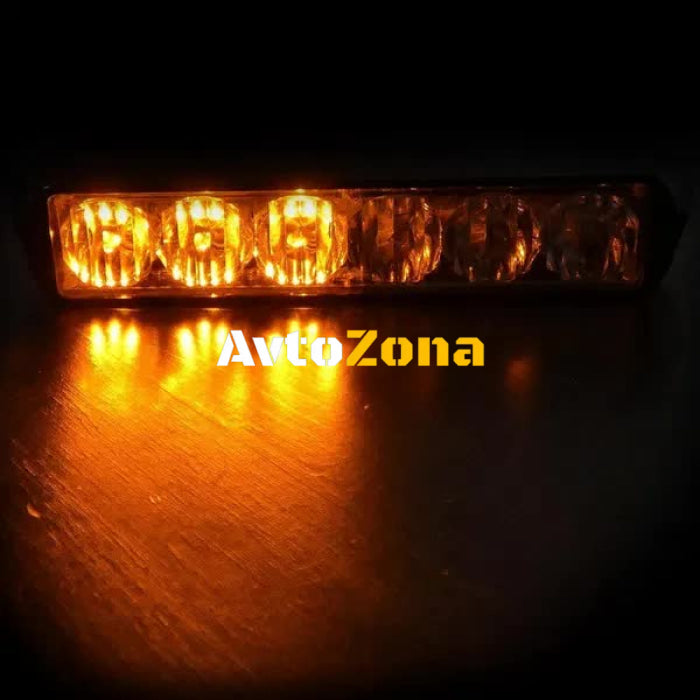 6 LED Аварийна Лампа За Пътна Помощ Жълта Блиц Светлина Мигаща! - Avtozona