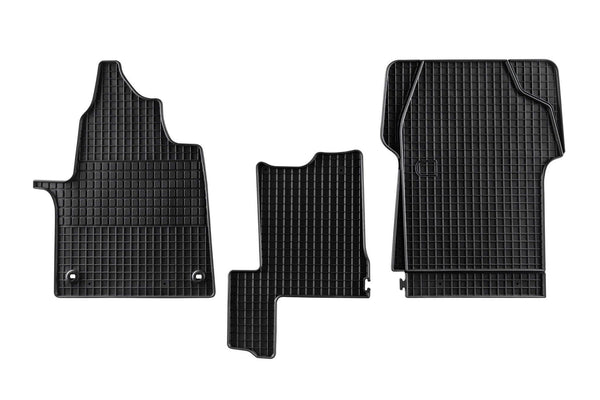 Гумени стелки Petex за Peugeot Expert (2016+) 3 части, черни, захват B252