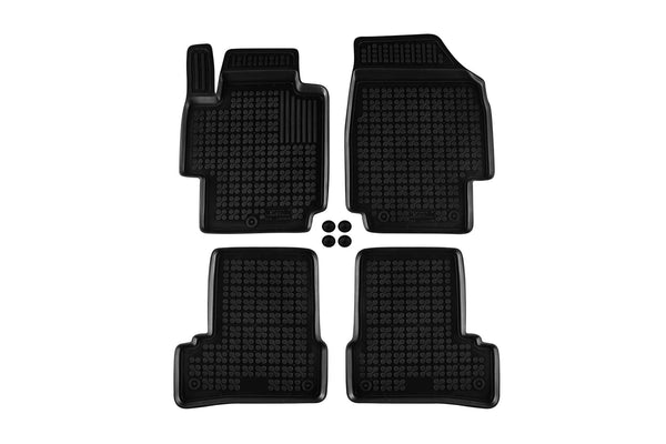 Гумени стелки Rezaw-Plast за Nissan Micra (2007–2010), 4 части, черни