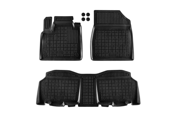 Гумени стелки Rezaw-Plast за Nissan Townstar Station Wagon (2022+), 5 места, 3 части, черни