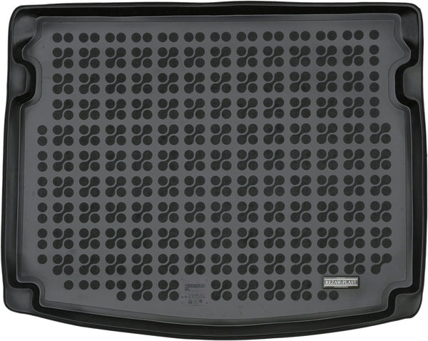 Гумена стелка за багажник Rezaw-Plast® за Skoda Karoq кросоувър (2017+) 4×2 с VARIOFLEX и резервна гума (частичен размер)