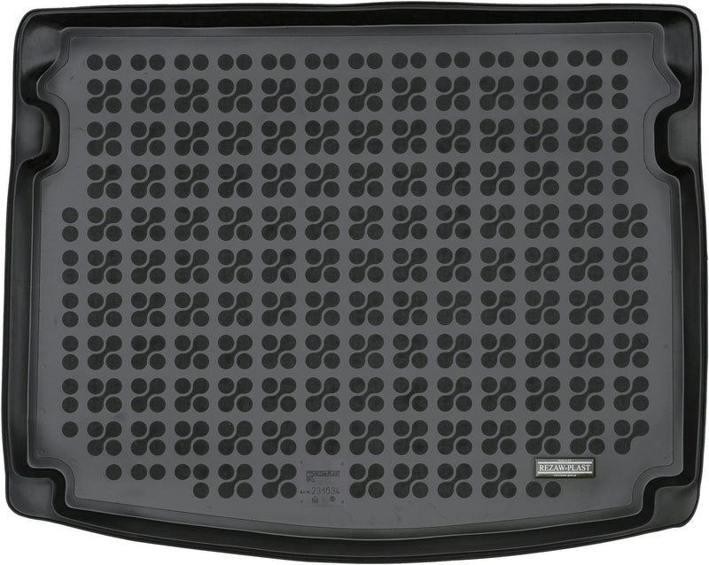 Гумена стелка за багажник Rezaw-Plast® за Skoda Karoq кросоувър (2017+) 4×2 с VARIOFLEX и резервна гума (частичен размер)