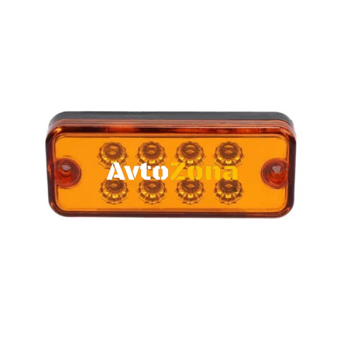 8 LED Оранжеви - Диодни Лед Габарити / Светлини / Токоси - 99mm x 40mm - 24V - Avtozona