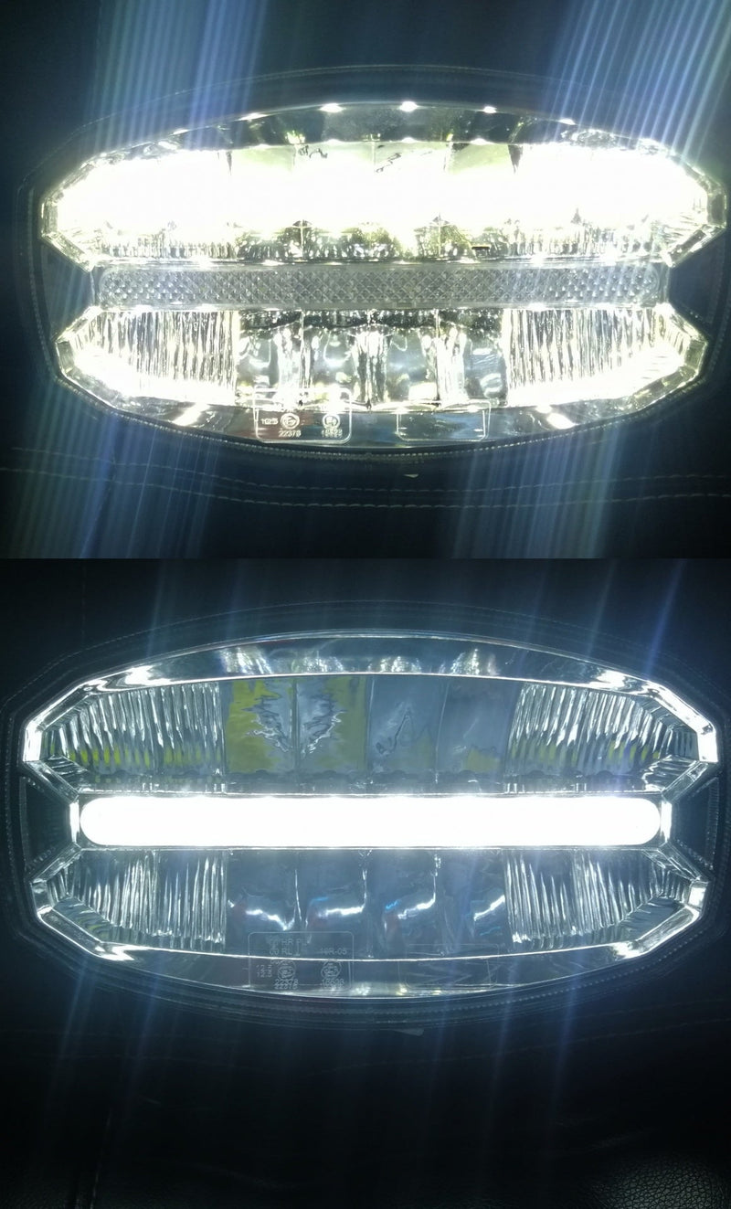 80W LED Лед Диоден Фар Халоген Лампа С Три Функции Неон Neon Ефект Бяла светлина 5800lm 12V - 24V E-Mark - Avtozona
