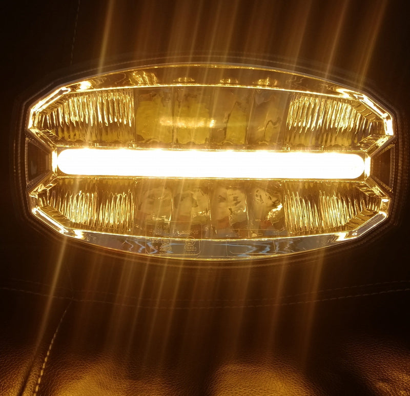 80W LED Лед Диоден Фар Халоген Лампа С Три Функции Неон Neon Ефект Бяло-Жълто / Оранжево 5800lm 12V - 24V E-Mark - Avtozona