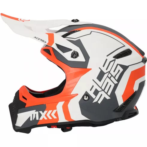 МОТОКРОС КАСКА ACERBIS PROFILE 5 WHITE/ORANGE