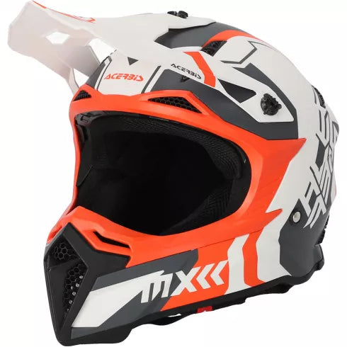 МОТОКРОС КАСКА ACERBIS PROFILE 5 WHITE/ORANGE