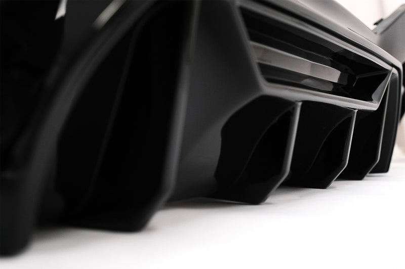 Заден дифузьор с два отвора за BMW 1 Series F20 F21 LCI (2015-2019) Competition Design Черен гланц