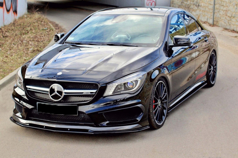 Спойлер за предна броня за Mercedes CLA45 C117 X117 (2013-2016) Glossy Black