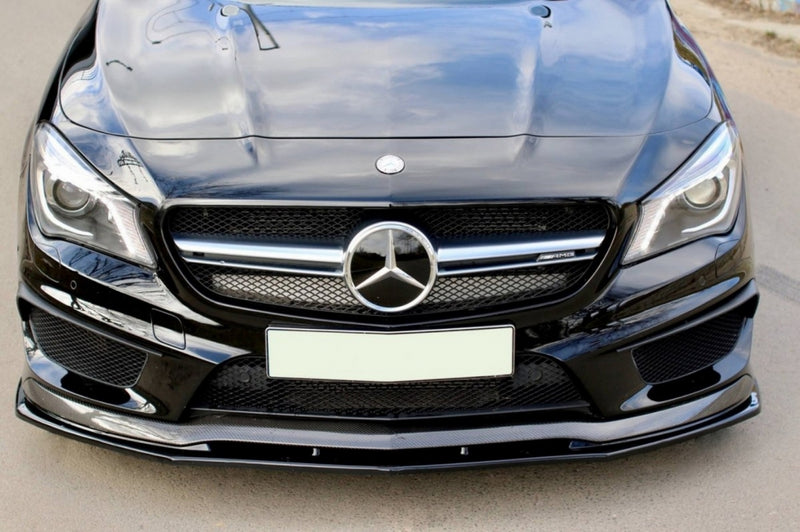 Спойлер за предна броня за Mercedes CLA45 C117 X117 (2013-2016) Glossy Black