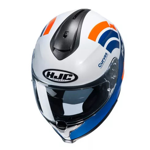 Каска HJC C70 Curves White/Blue/Orange - Avtozona