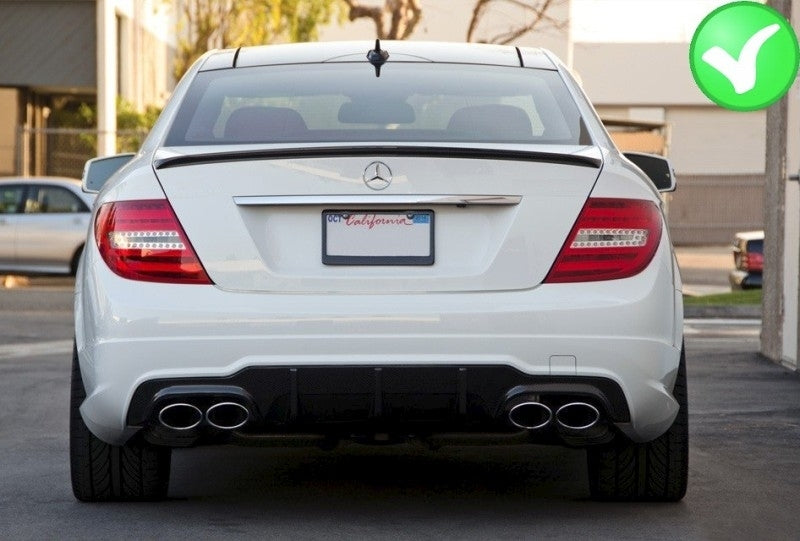 Заден дифузьор за Mercedes C-class W204 C204 AMG Sport Line (2012-2014) Limousine Coupe