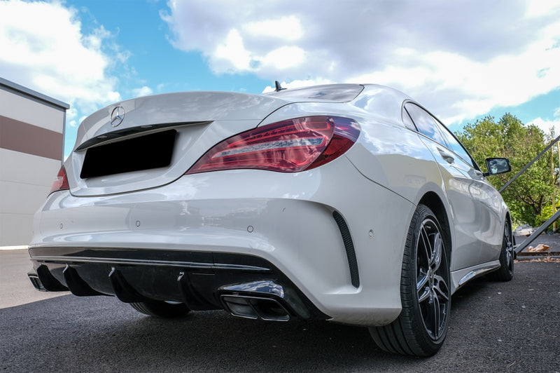 Заден дифузьор с накрайници за Mercedes CLA W117 X117 Shooting Brake (2013-2018) с дизайн CLA45 Facelift