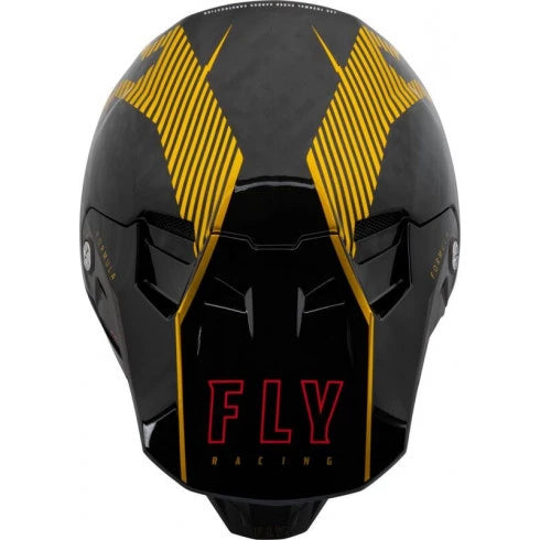 Мотокрос каска FLY RACING Formula Carbon Tracer Helmet - Gold/Black