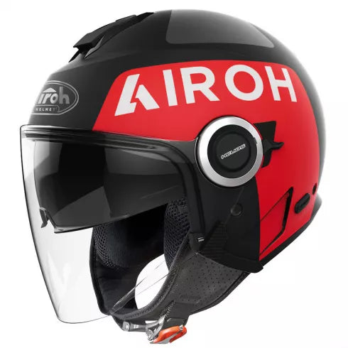 Каска за скутер AIROH HELIOS UP RED BLACK
