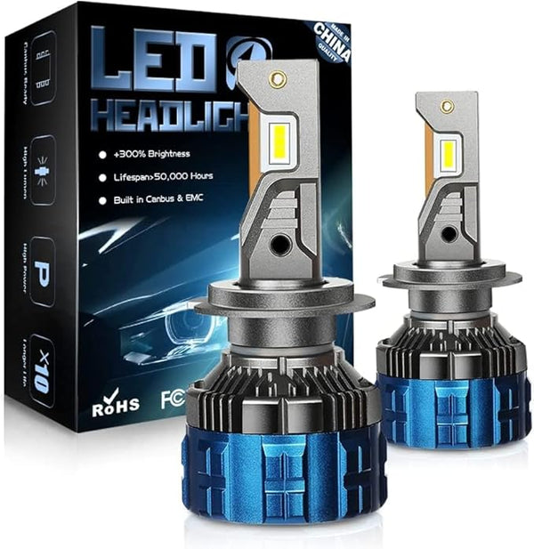 LED крушки LUMA H8 / H9 / H11 CANBUS 9V-32V + Външен драйвер – 55W, 12 000LM, 6000K, Комплект 2 бр.