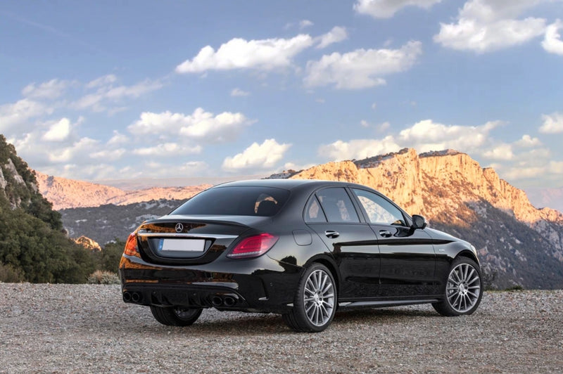 Заден дифузьор с накрайници за Mercedes C-Class W205 S205 Sport Line (2014-2020) с дизайн C43 Night Package