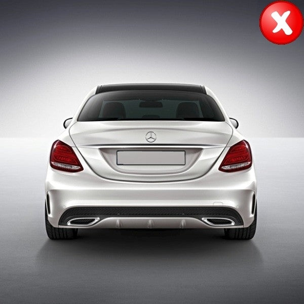 Заден дифузьор за Mercedes C-Class W205 S205 Standard (2014-2018) с дизайн C63